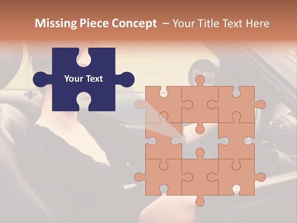 Brunette Automobile Fashion PowerPoint Template