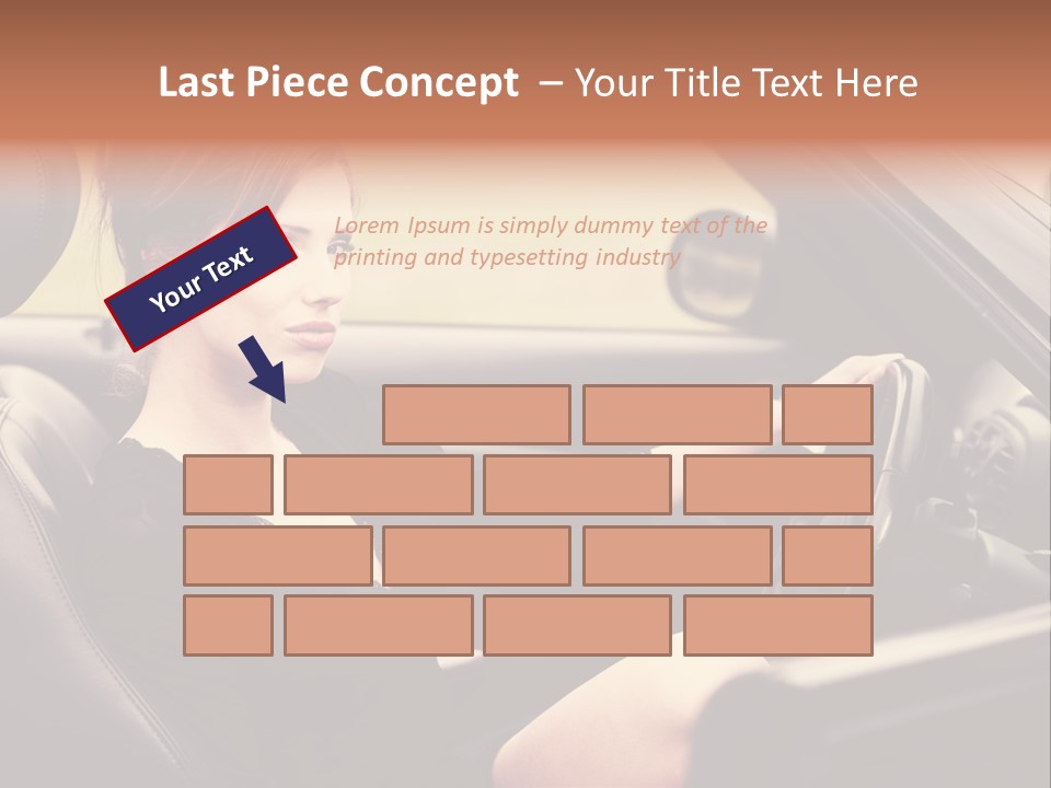 Brunette Automobile Fashion PowerPoint Template