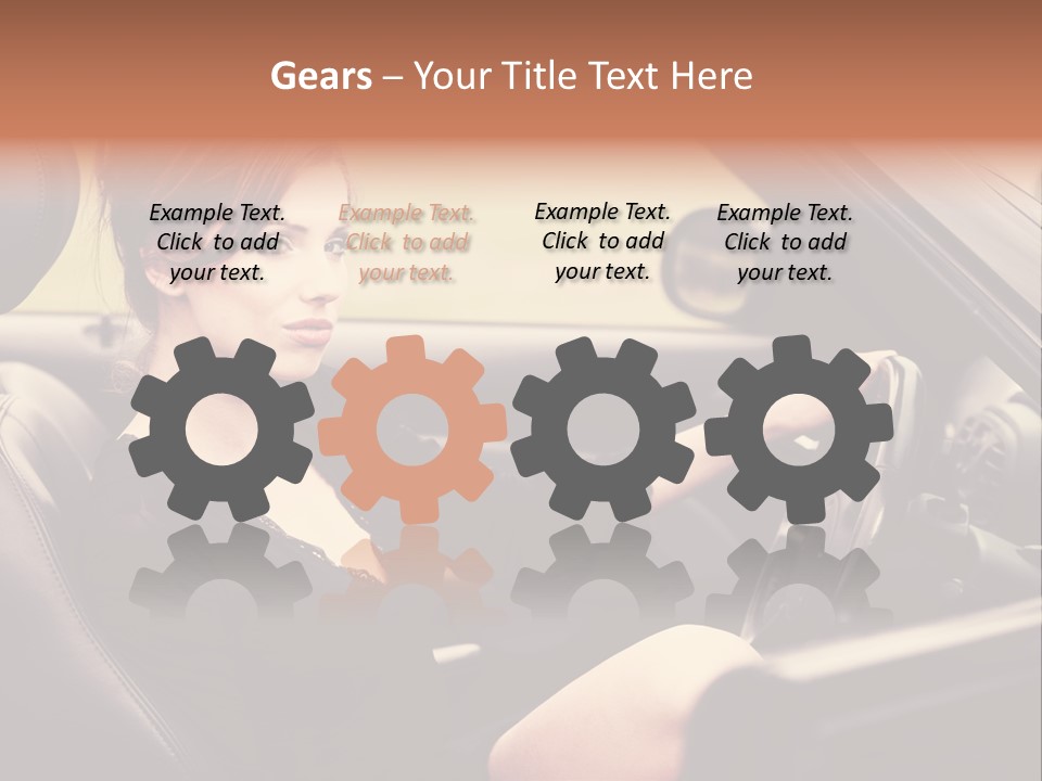 Brunette Automobile Fashion PowerPoint Template