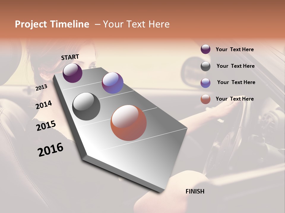 Brunette Automobile Fashion PowerPoint Template