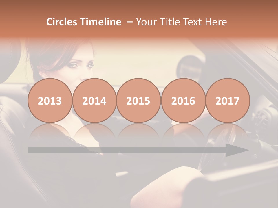 Brunette Automobile Fashion PowerPoint Template