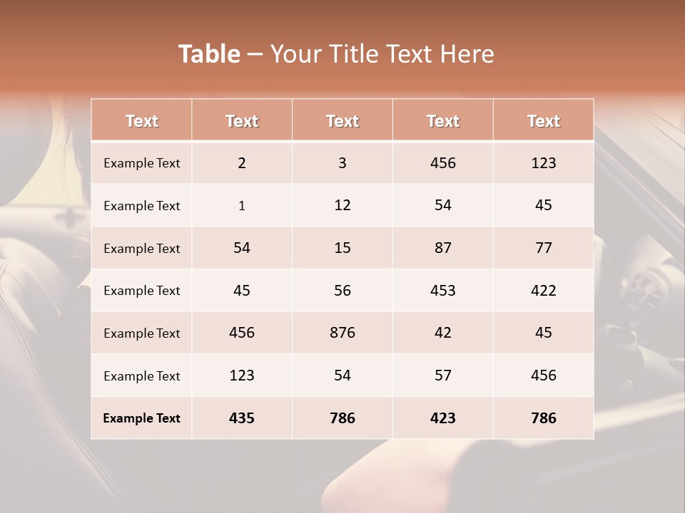 Brunette Automobile Fashion PowerPoint Template