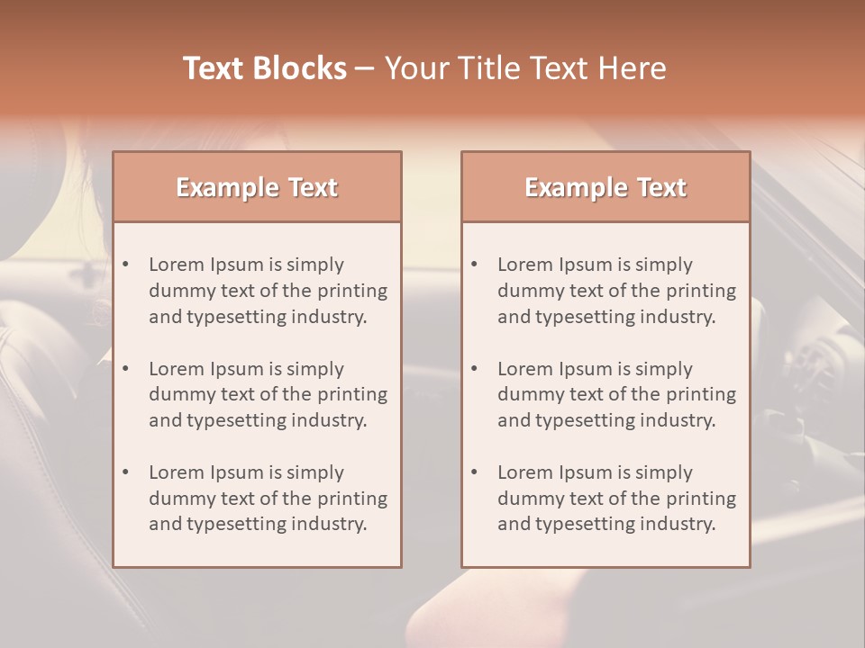 Brunette Automobile Fashion PowerPoint Template