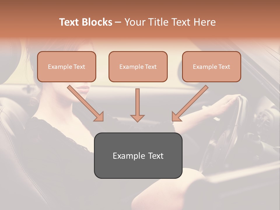 Brunette Automobile Fashion PowerPoint Template