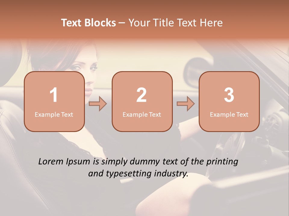 Brunette Automobile Fashion PowerPoint Template