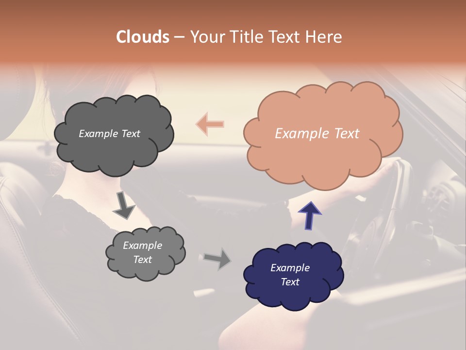 Brunette Automobile Fashion PowerPoint Template