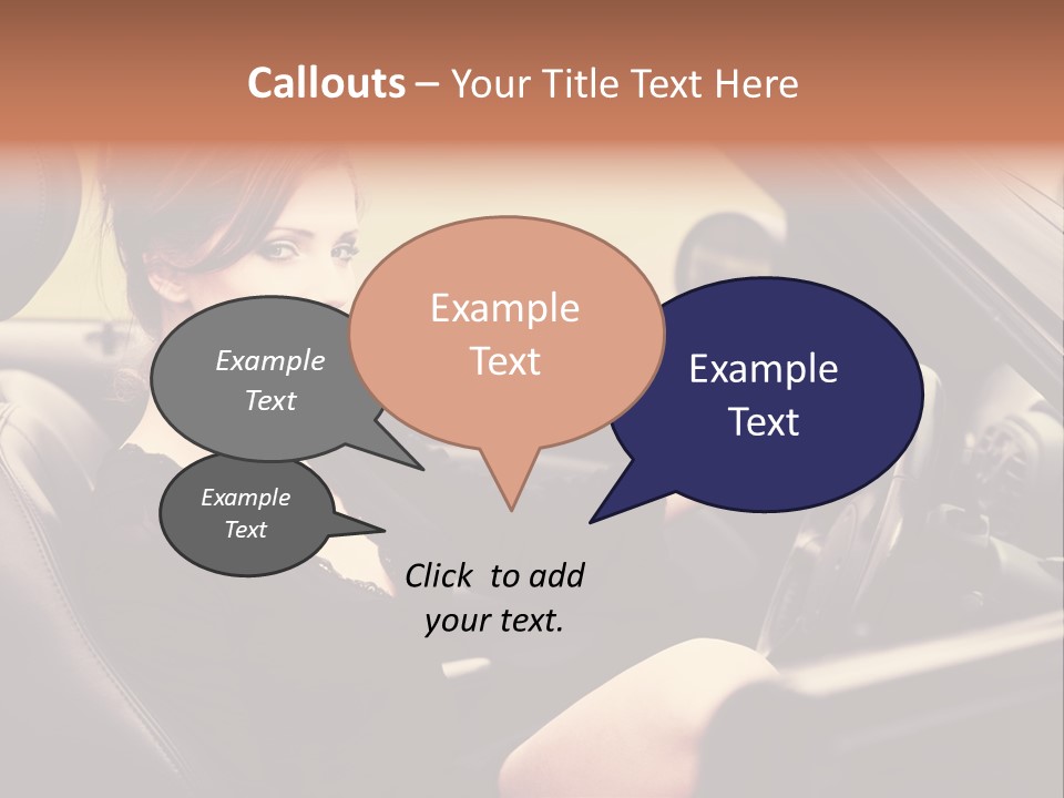 Brunette Automobile Fashion PowerPoint Template