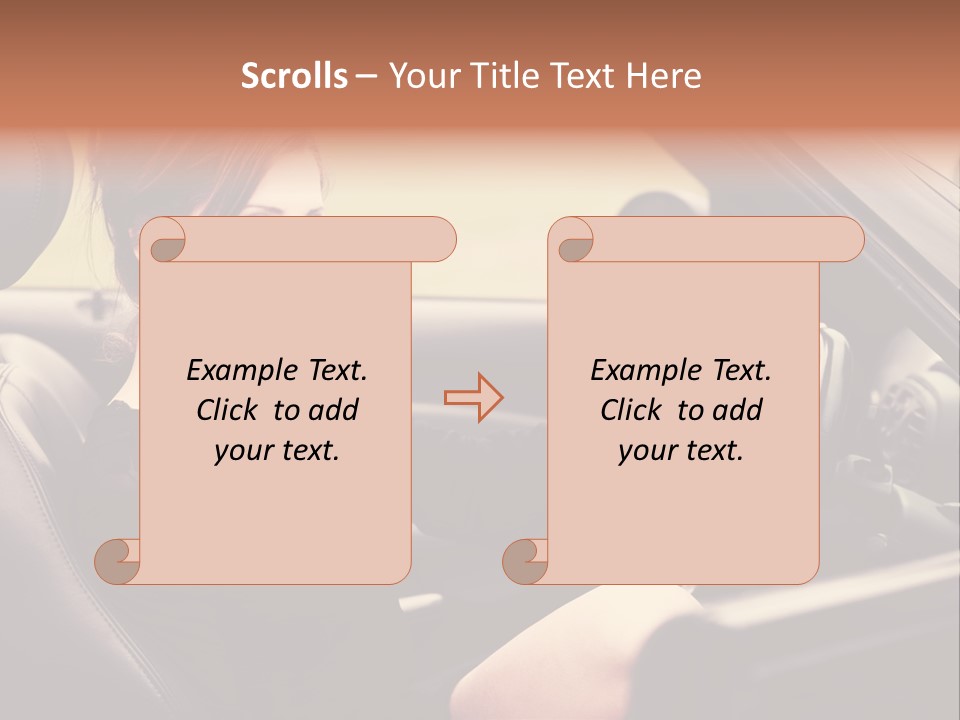 Brunette Automobile Fashion PowerPoint Template