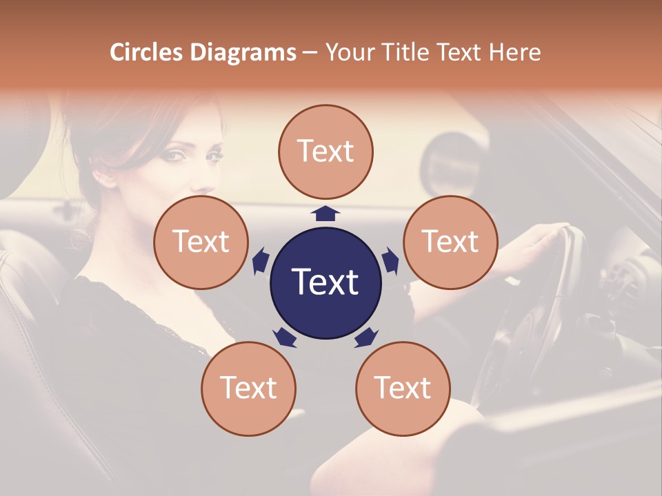 Brunette Automobile Fashion PowerPoint Template