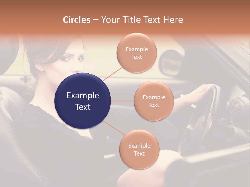 Brunette Automobile Fashion PowerPoint Template