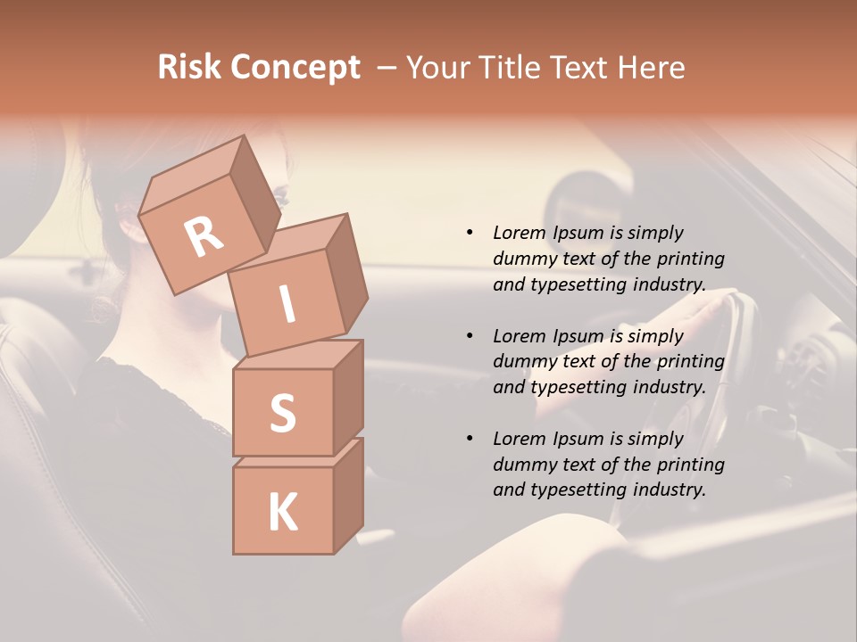 Brunette Automobile Fashion PowerPoint Template