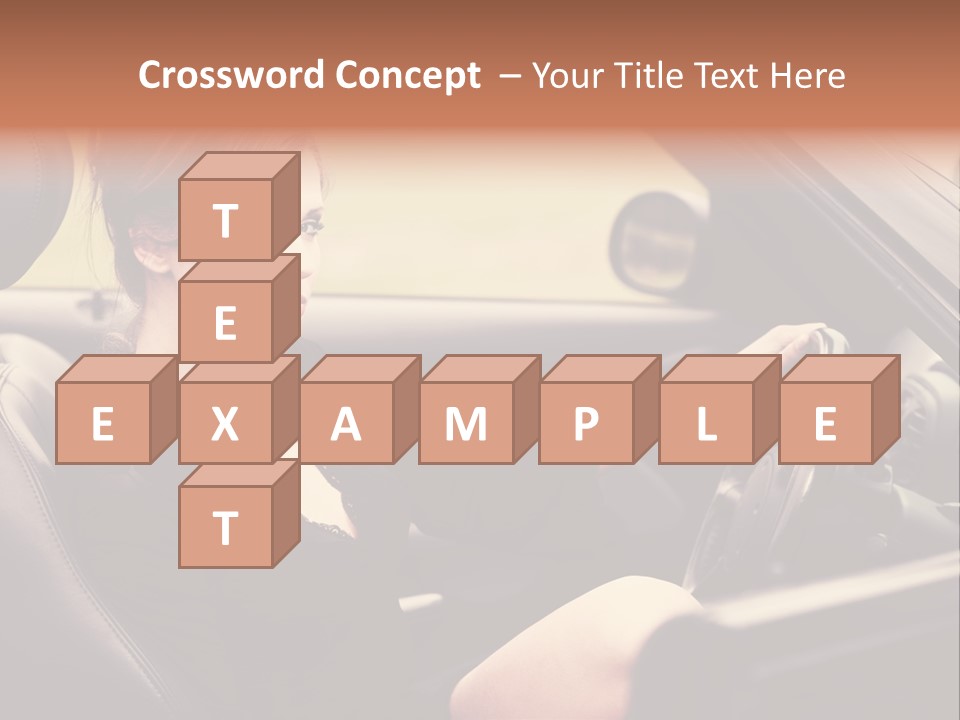 Brunette Automobile Fashion PowerPoint Template