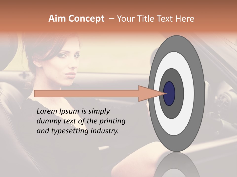 Brunette Automobile Fashion PowerPoint Template