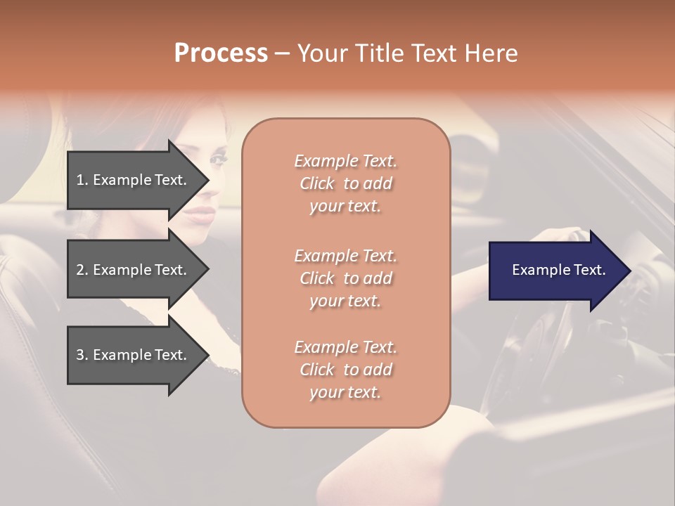 Brunette Automobile Fashion PowerPoint Template