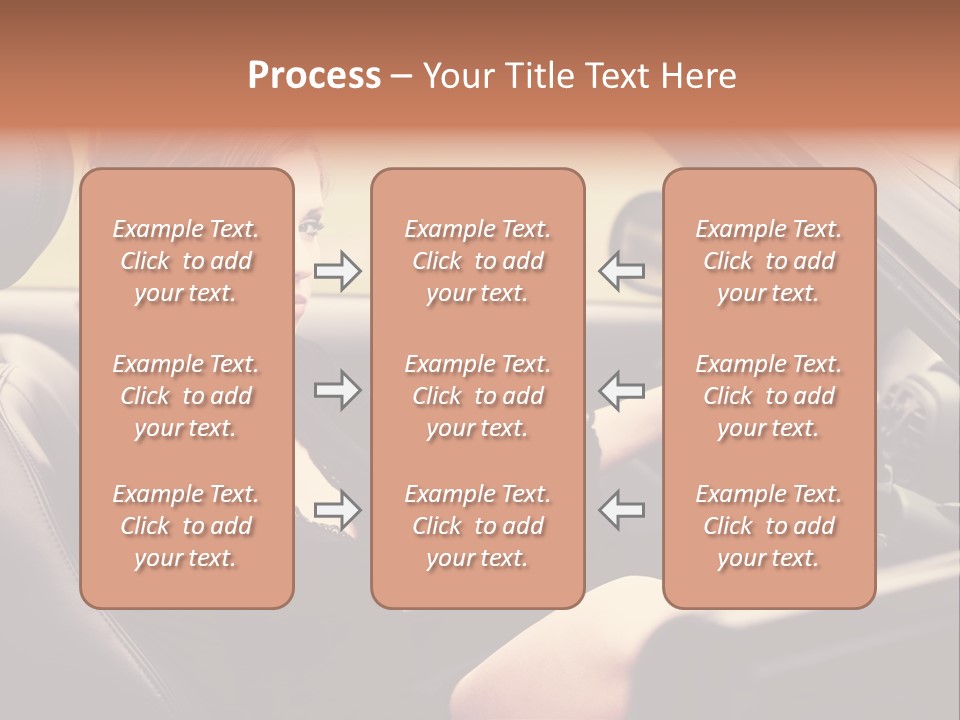 Brunette Automobile Fashion PowerPoint Template