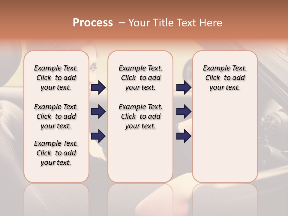 Brunette Automobile Fashion PowerPoint Template