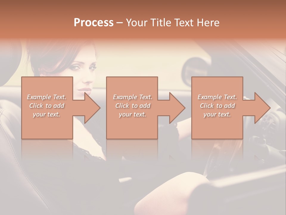 Brunette Automobile Fashion PowerPoint Template