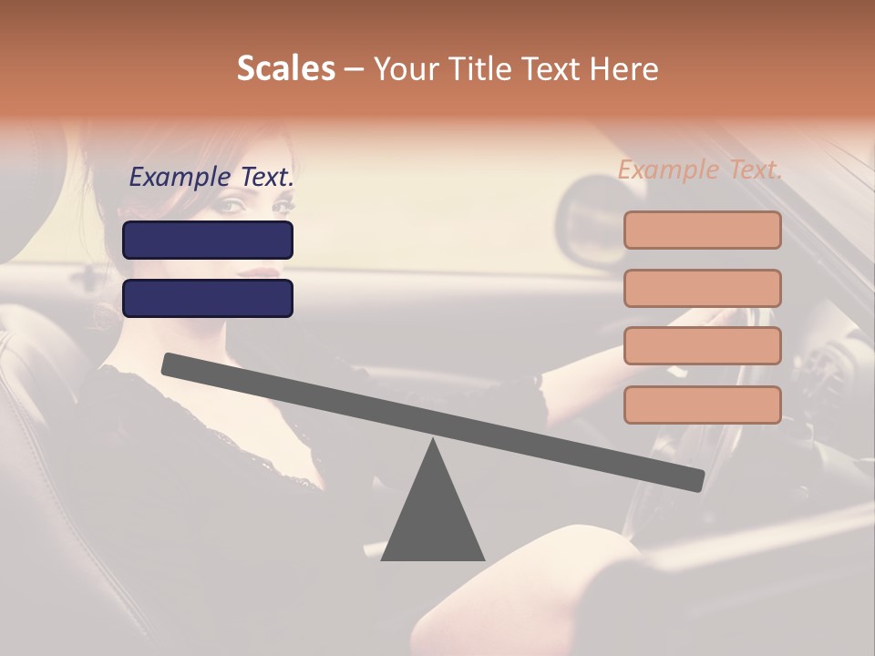 Brunette Automobile Fashion PowerPoint Template