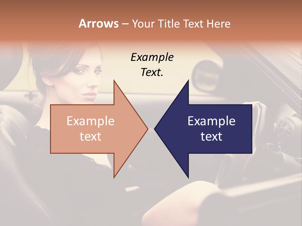 Brunette Automobile Fashion PowerPoint Template