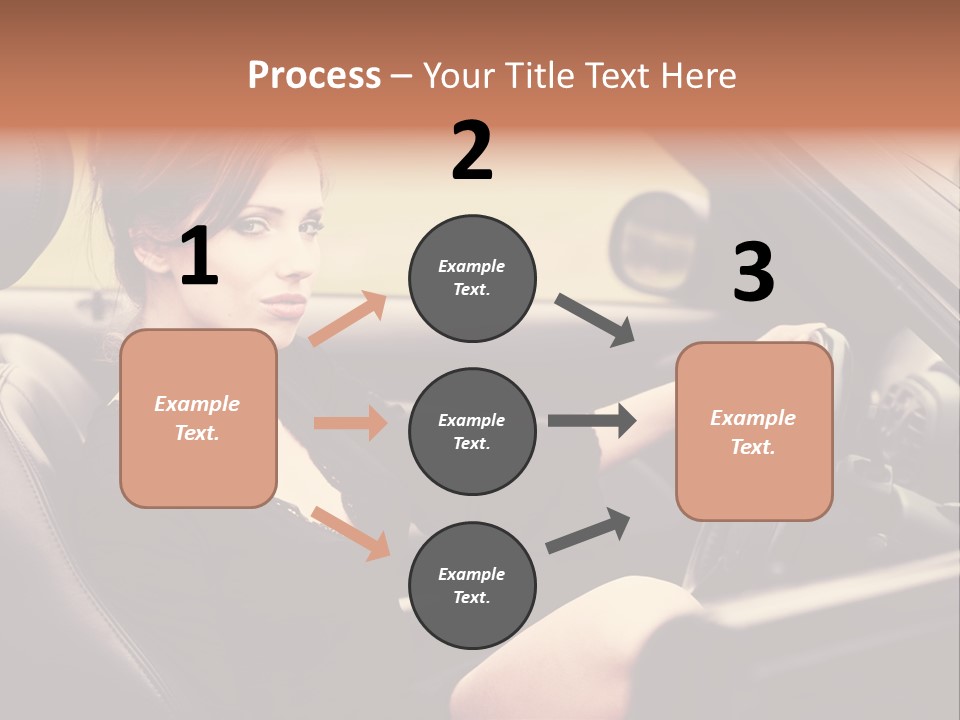 Brunette Automobile Fashion PowerPoint Template