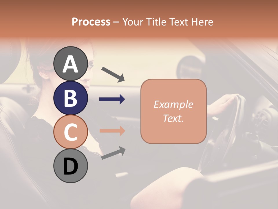 Brunette Automobile Fashion PowerPoint Template