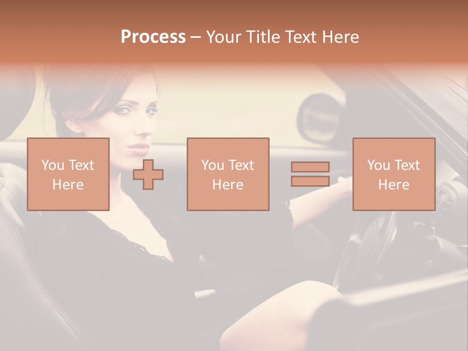 Brunette Automobile Fashion PowerPoint Template