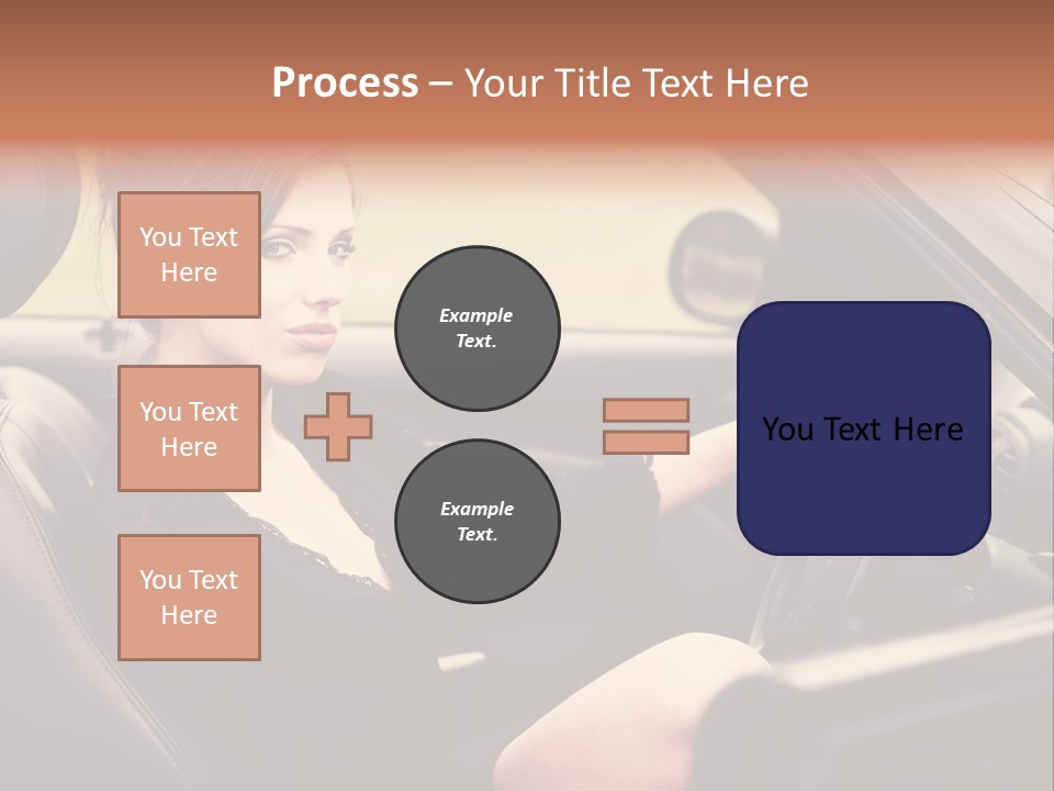 Brunette Automobile Fashion PowerPoint Template