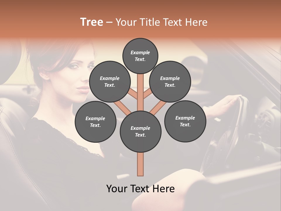 Brunette Automobile Fashion PowerPoint Template