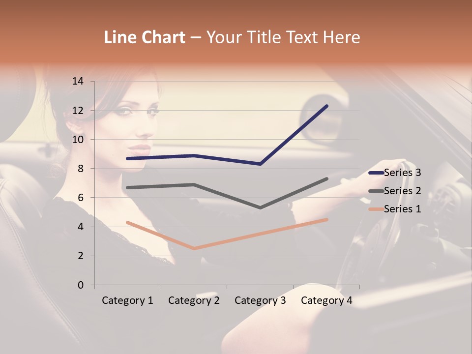 Brunette Automobile Fashion PowerPoint Template