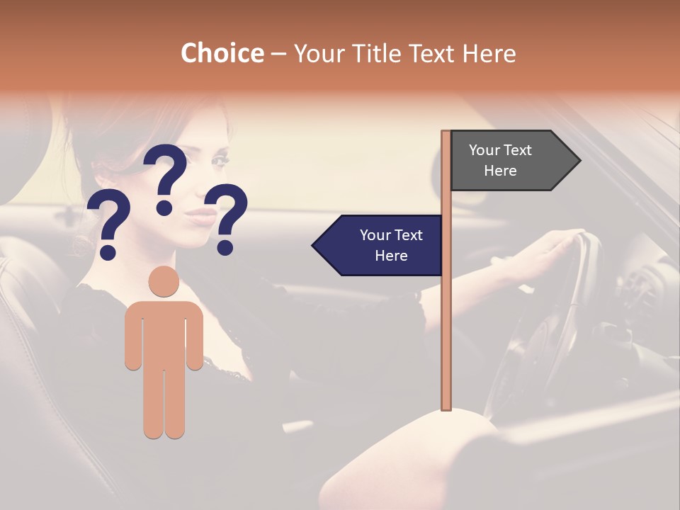 Brunette Automobile Fashion PowerPoint Template