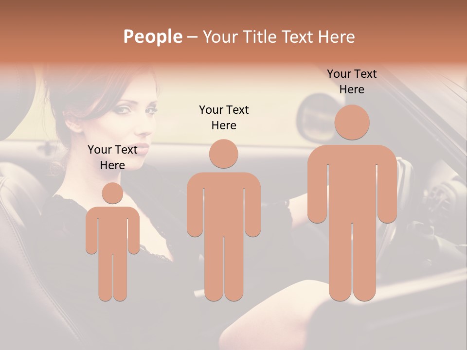 Brunette Automobile Fashion PowerPoint Template