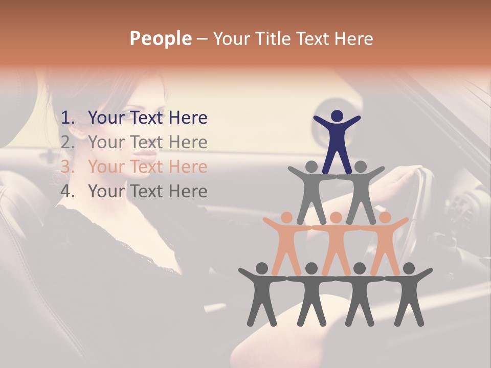 Brunette Automobile Fashion PowerPoint Template