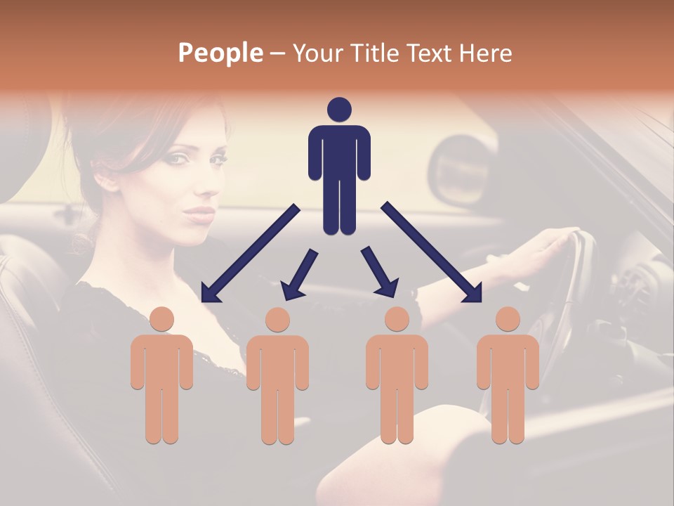 Brunette Automobile Fashion PowerPoint Template