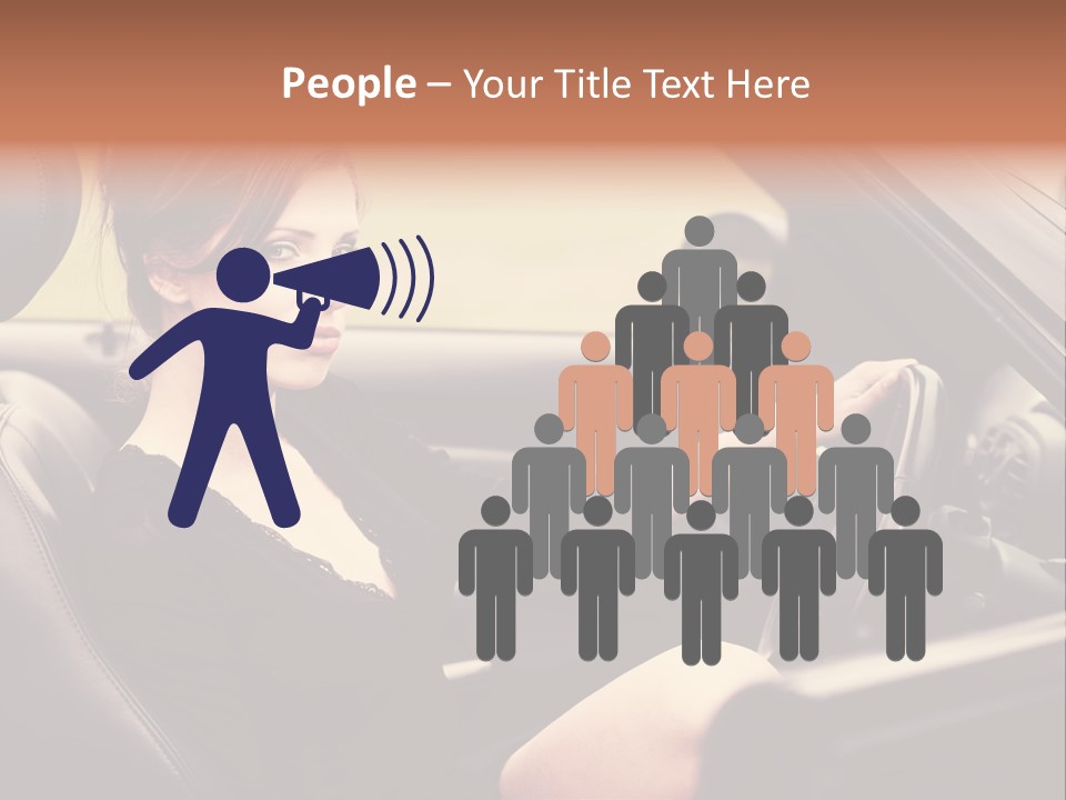 Brunette Automobile Fashion PowerPoint Template