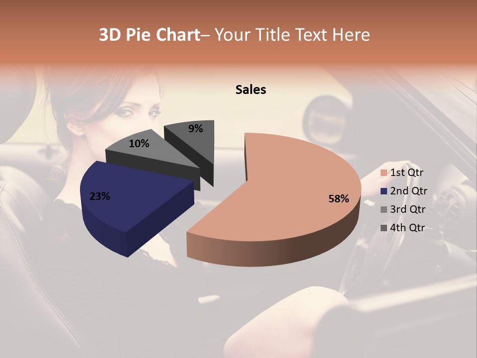 Brunette Automobile Fashion PowerPoint Template