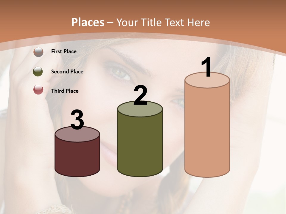 Portrait Healthy Girl PowerPoint Template