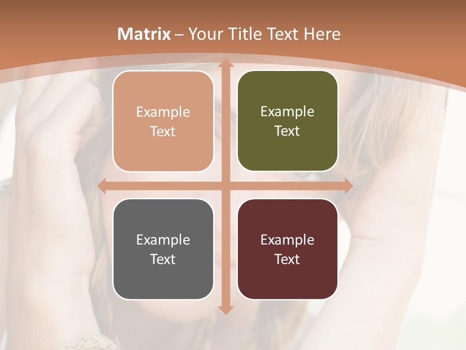 Portrait Healthy Girl PowerPoint Template