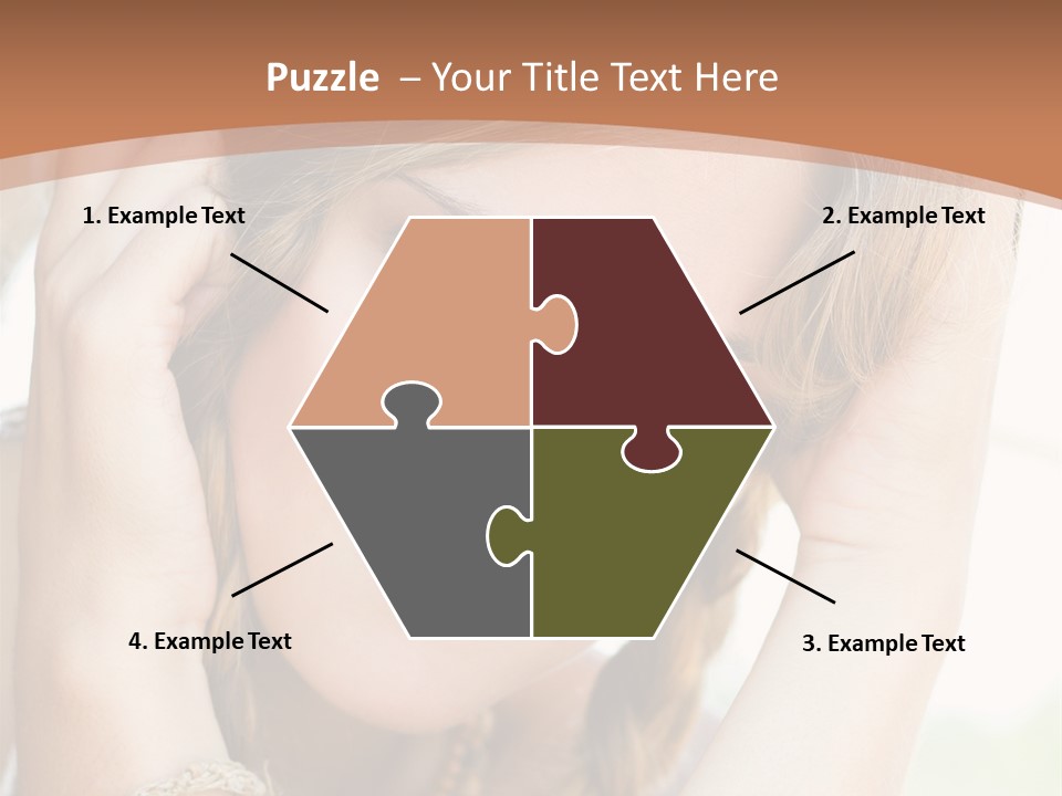 Portrait Healthy Girl PowerPoint Template