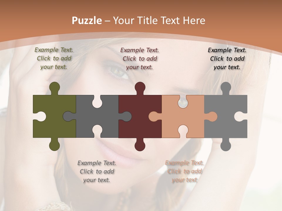 Portrait Healthy Girl PowerPoint Template