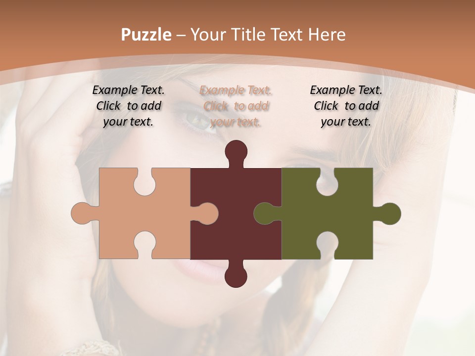 Portrait Healthy Girl PowerPoint Template