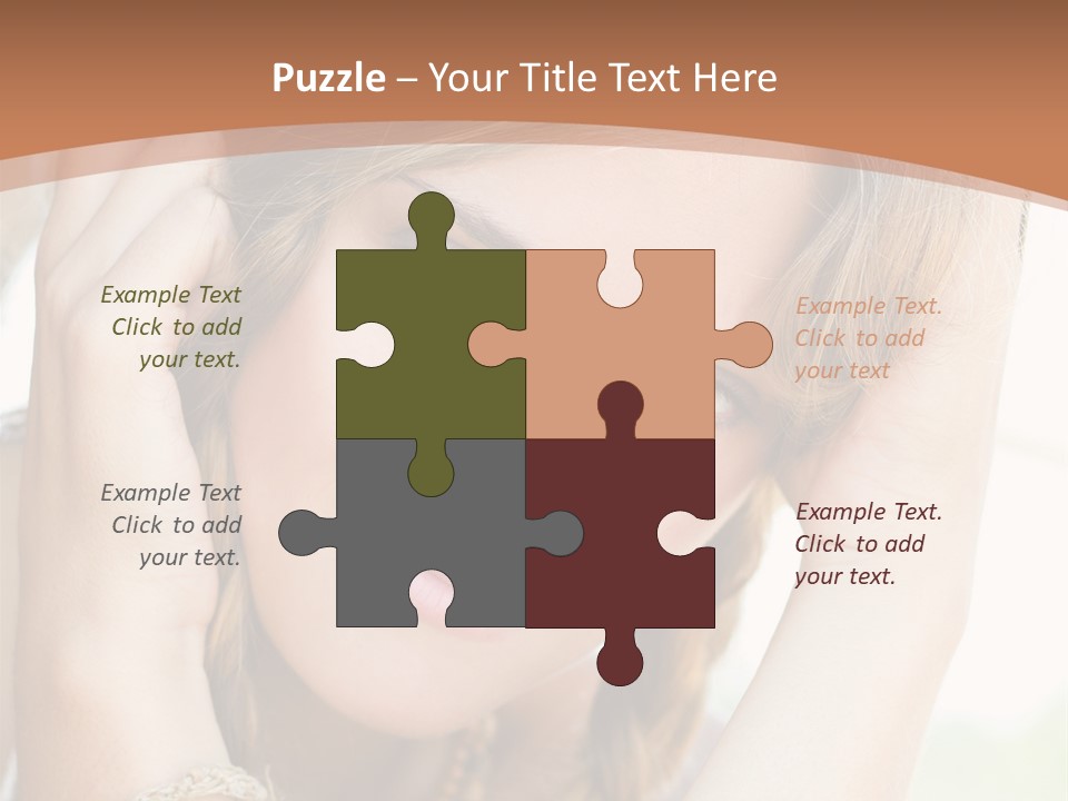 Portrait Healthy Girl PowerPoint Template