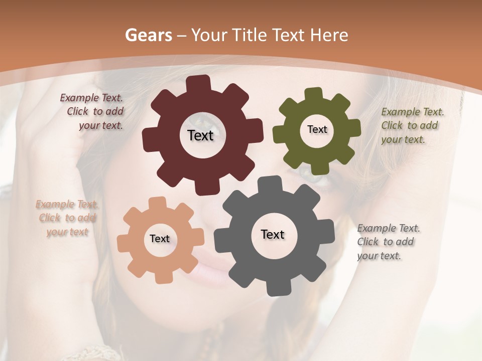 Portrait Healthy Girl PowerPoint Template