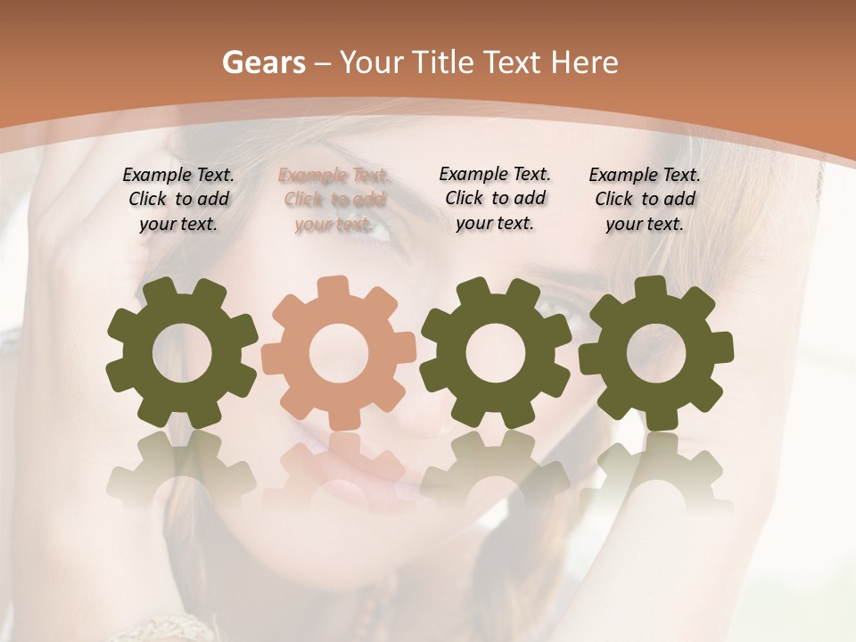 Portrait Healthy Girl PowerPoint Template