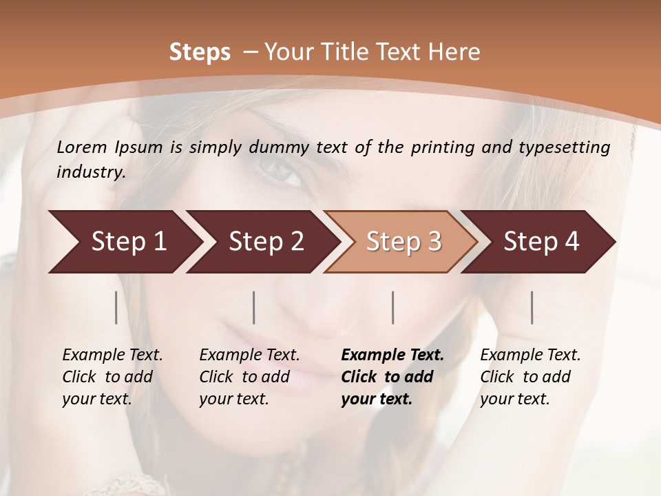 Portrait Healthy Girl PowerPoint Template