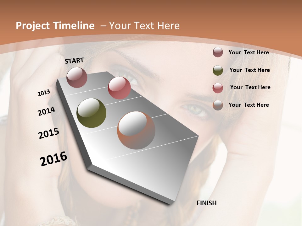 Portrait Healthy Girl PowerPoint Template