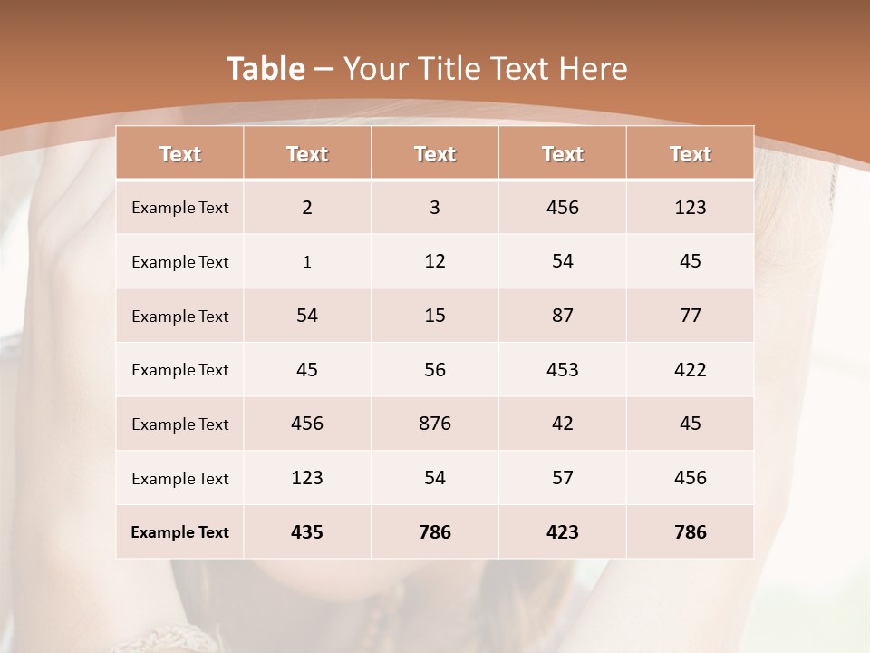 Portrait Healthy Girl PowerPoint Template