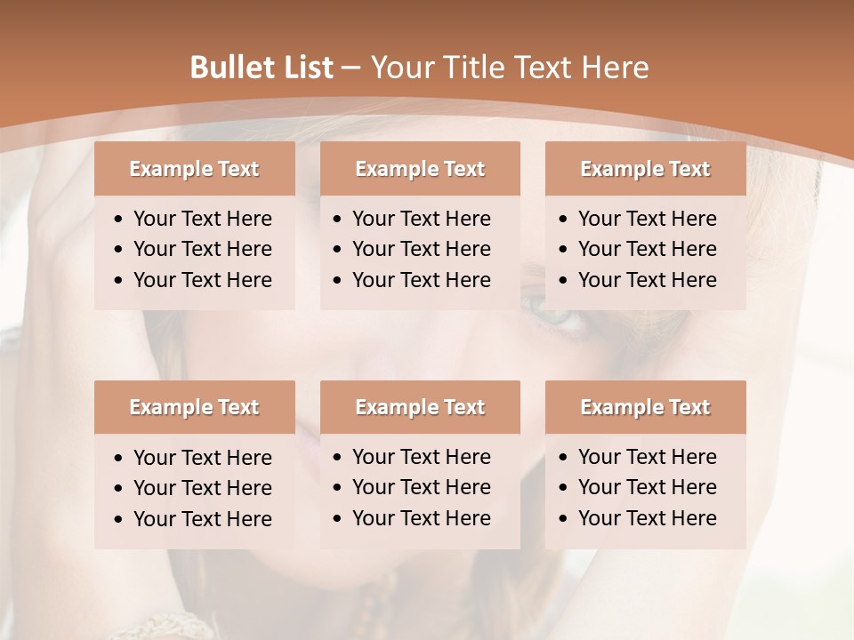 Portrait Healthy Girl PowerPoint Template