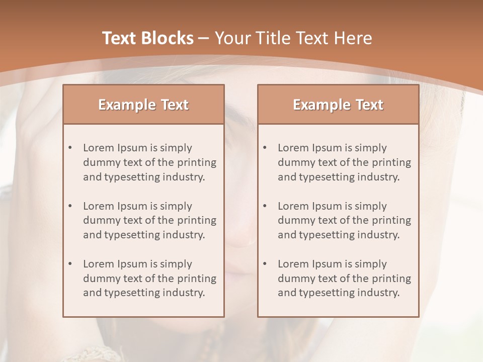 Portrait Healthy Girl PowerPoint Template