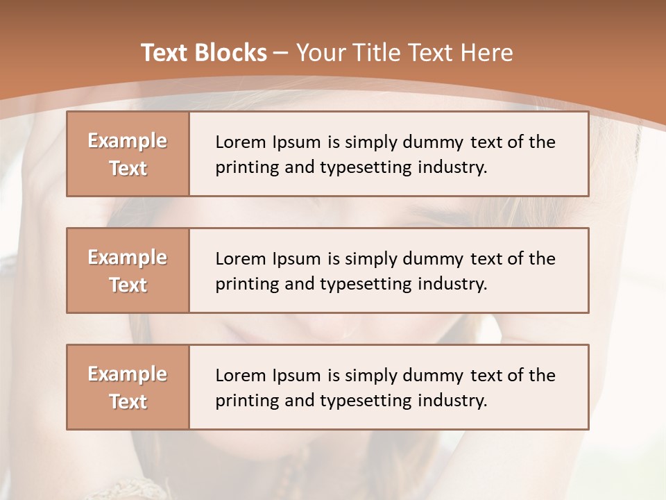 Portrait Healthy Girl PowerPoint Template