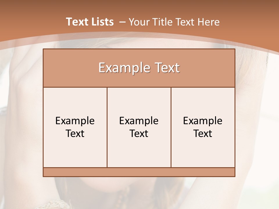 Portrait Healthy Girl PowerPoint Template